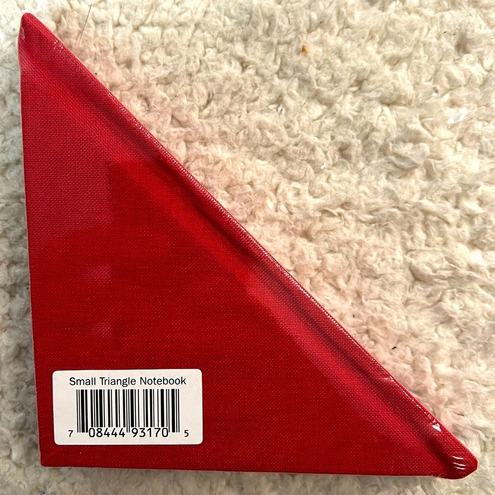 MoMA Museum Red Fabric Covered Triangle Lined Notebook - Picture 3 of 5